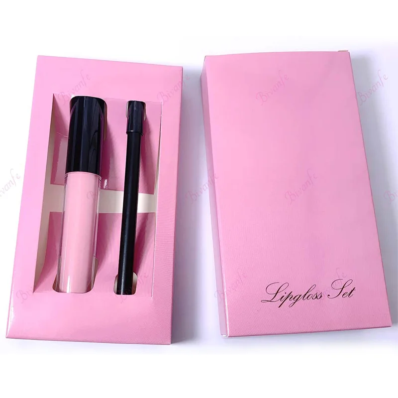 

Wholesale Vegan Creamy Kit Lip Liner And Lip Gloss Set Private Pabel