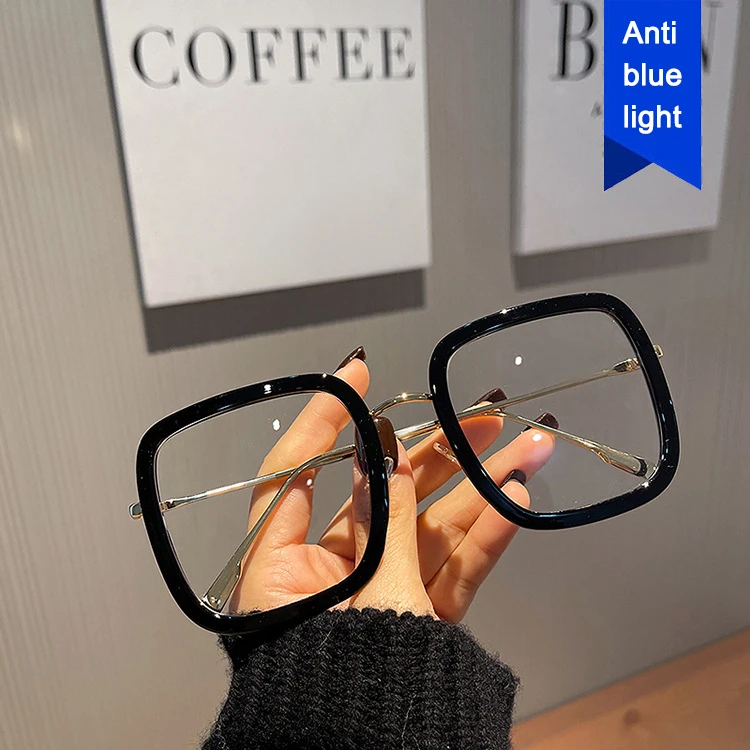 

Square anti blue light blocking optical frames for eye glasses manufacturers in china 2023 metal optical frames