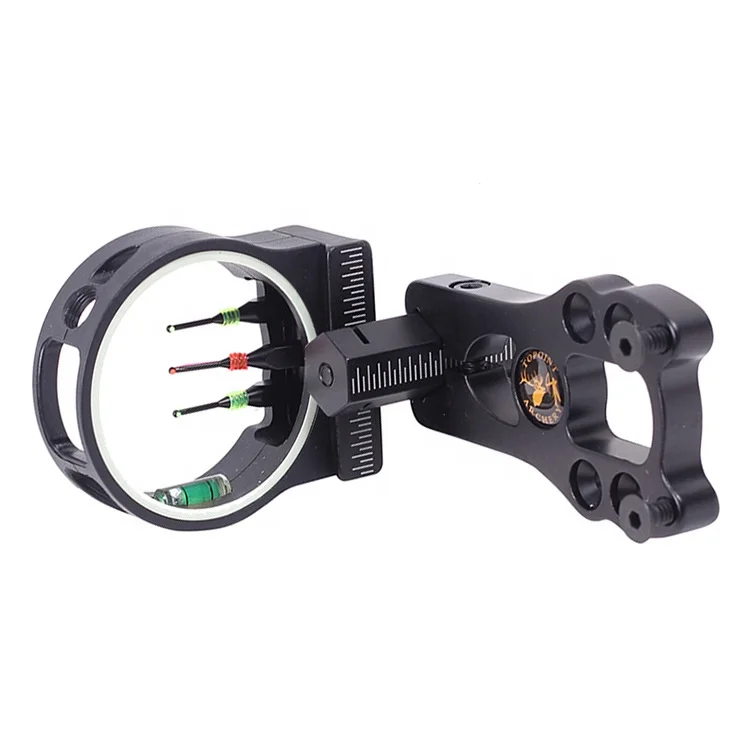 

Aluminum Machined Compound Bow Sights Target Bow and Arrow Hunting 3 Pin Lighted Archery Sights, Black