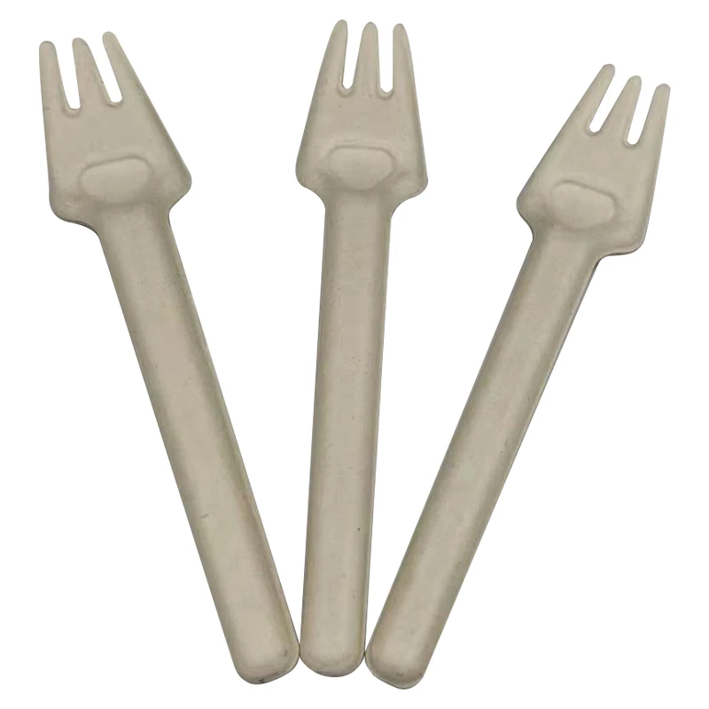 

Professional Manufacture Bagasse 100% Biodegradable Sugarcane Eco Friendly Disposable Fork, Natural color