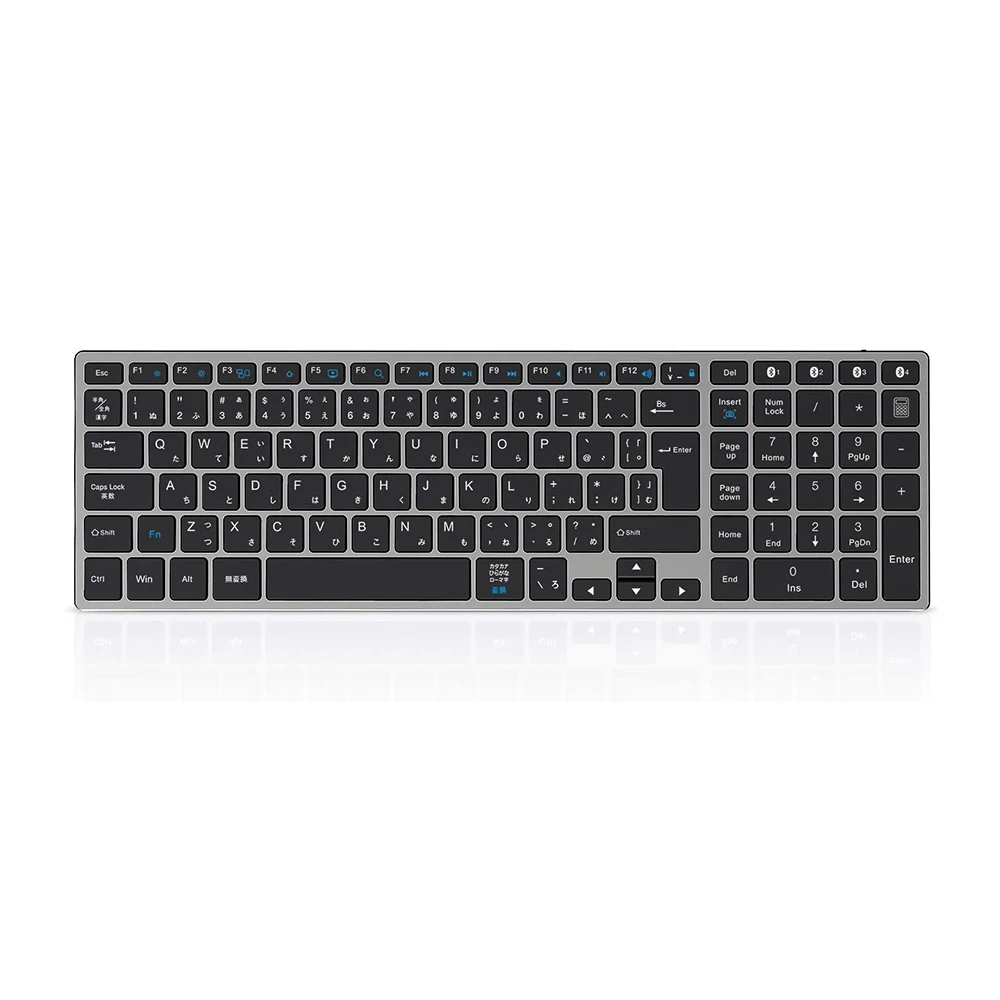 Custom Language Aluminium Multi Device Bt Wireless Keyboard For Pc