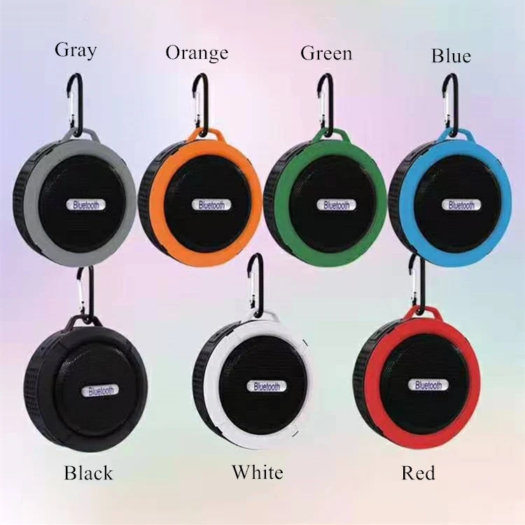 

C6 Waterproof Wireless Speaker Big Suction Cup Blue-teeth Stereo Outdoor Sports Mini TF Subwoofer Portable Carabiner Speaker