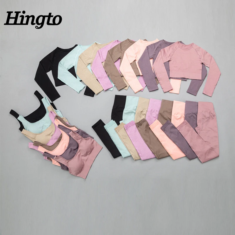 

Ladies Sexy Yoga Leggings And Seamless Sports Bra Set Wholesale Eco Friendly Gym Wear Ladies Yoga Wear
