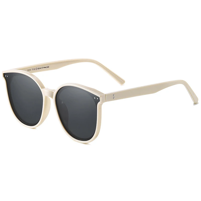 

Wholesale custom big size round TAC Polarized plastic Material women polarized sunglasses, Custom colors