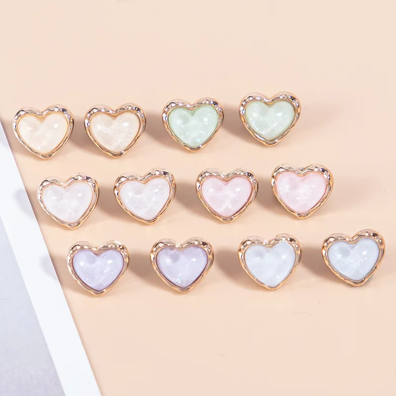 Metal Shirt Buttons Small Incense Women's Clothes Knitted Cardigan Chiffon love Pearl Button Accessories