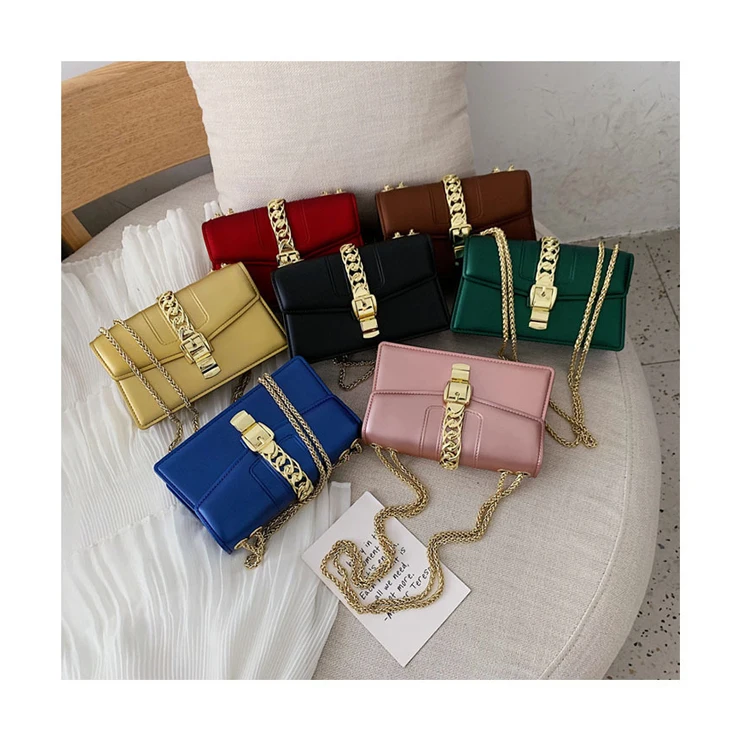 

EM619 2021 Ins Fashion Luxury Pvc Mini Jelly Candy Color Chain Shoulder Messenger Handbags for Women Crossbody Handbag Purse