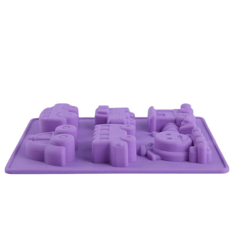 

Amazon small train silicone mold food supplement box pudding ice mold diy baking oven cake mold wholesale, Gray