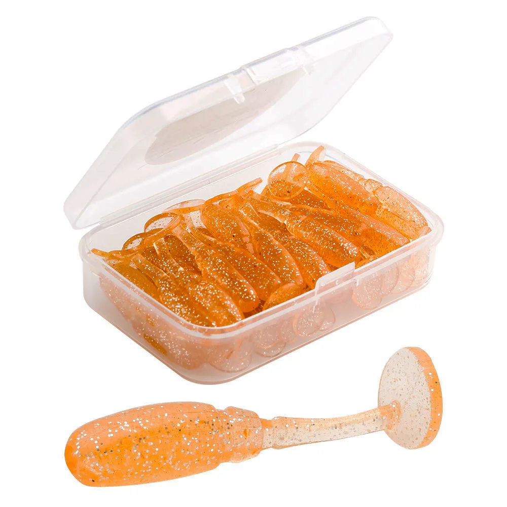 

50 pieces one box 35mm 0.68g 40pcs/box supply soft bait dropshot rig supply bass lure fishing supply soft worm lure bait, 7 colors