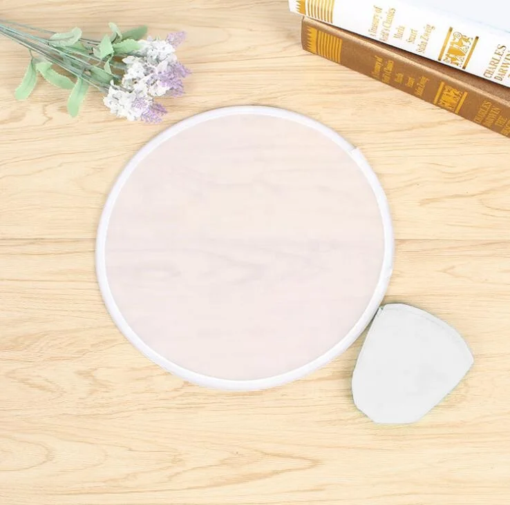 

25 CM Blank Sublimation White Polyester Round Shape Foldable Flying Disc Fan With Pouch