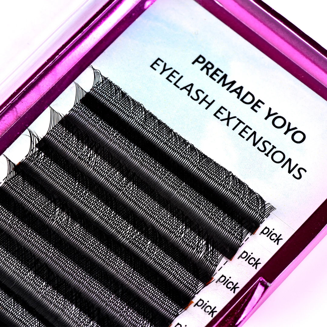 

y shape eyelashes double tip 14mm YY lash extension