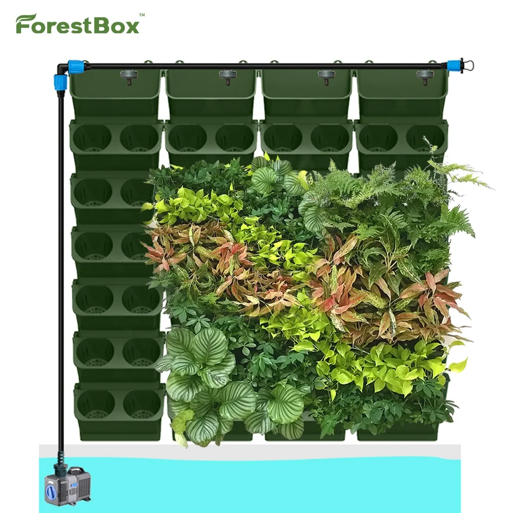 

Indoor Garden Self Watering Living Vertical Wall Planter Plastic Flower Pot