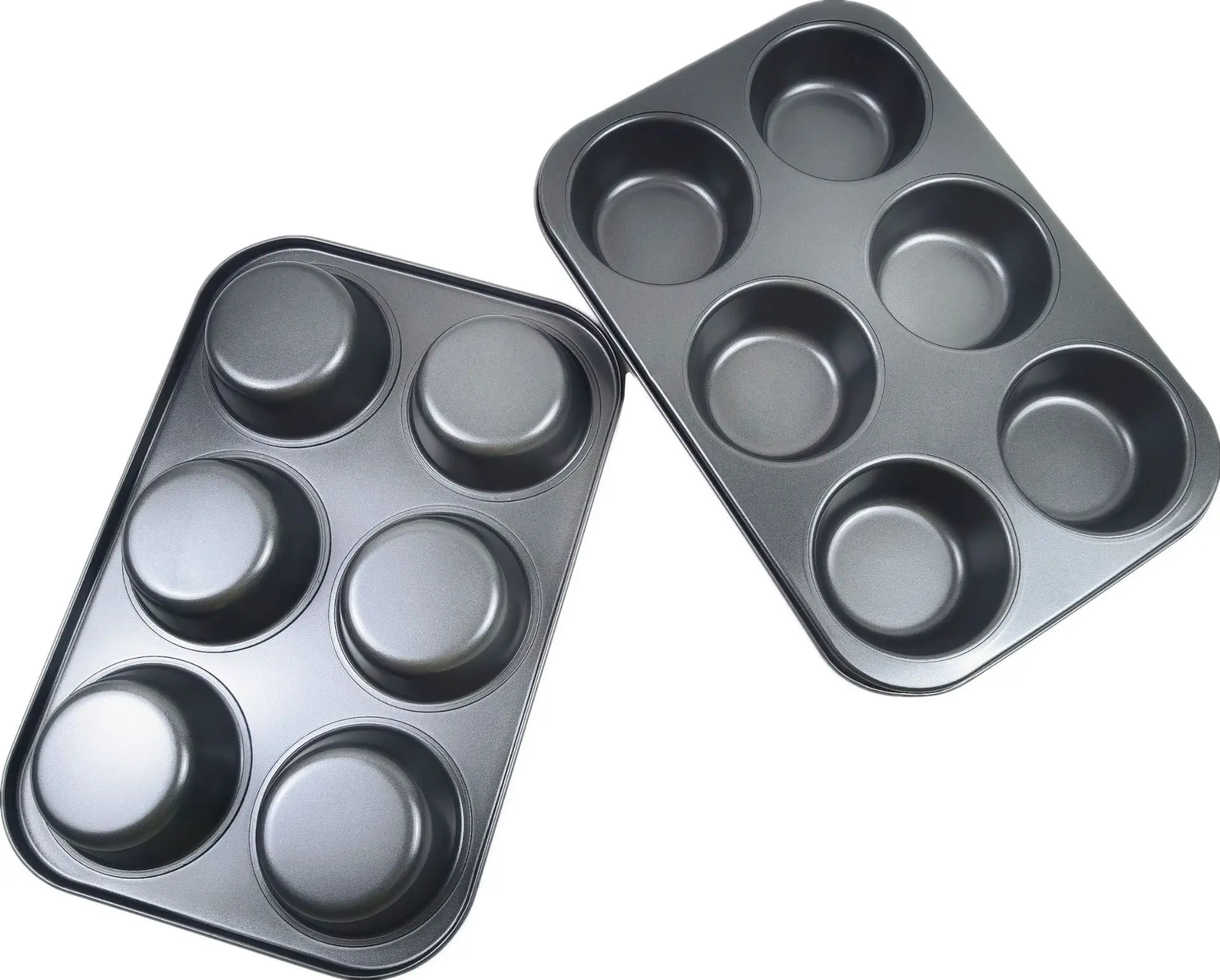 

Carbon steel Nonstick 6 Hole Cavity 8.5CM Cupcake Molds Muffin Pan