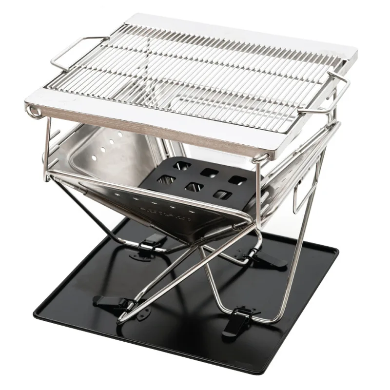

Family picnic outdoor kitchen folding portable charcoal BBQ grill