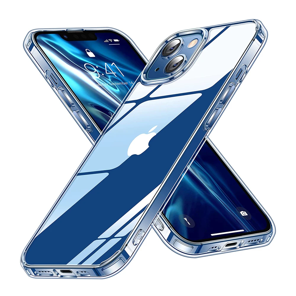 

Scratch Resistant Shockproof Thin Acrylic Glass Crystal Fundas De Para Clear Phone Case for Apple for Iphone 13 12 11 Pro Max