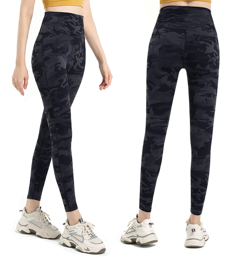 

Wholesale Sweatsuits Camouflage Sports Running Training Tummy Control High Waist Work Out Yoga Pants for Women, Camouflage color