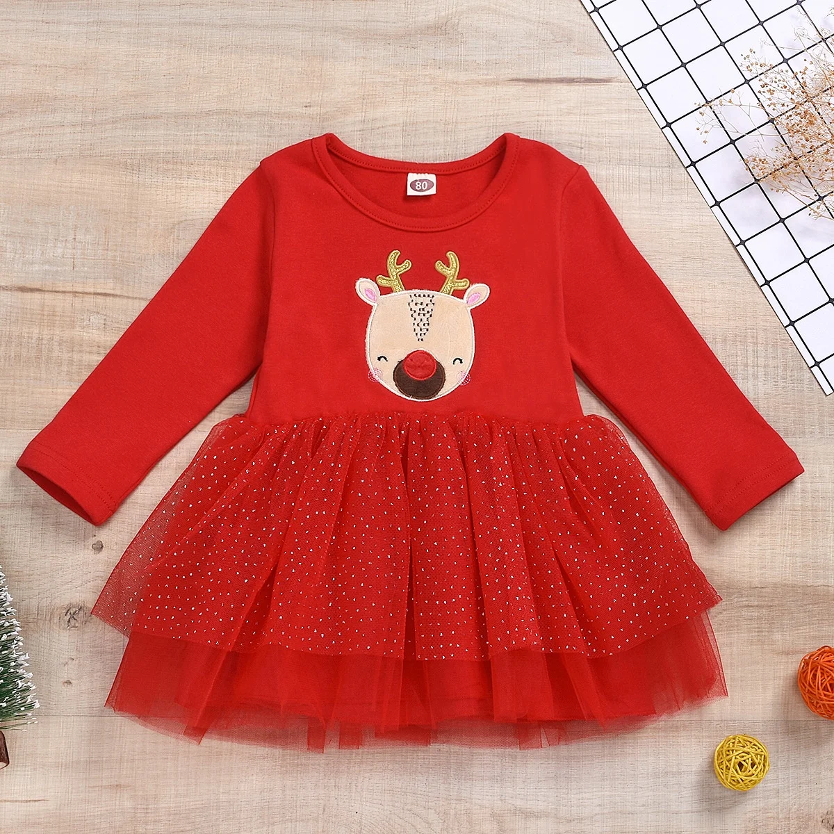 

Modern wholesale winter kids children's clothes holiday baby girls dress christmas dress baby