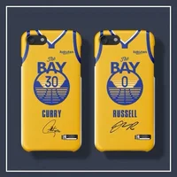 

2019 Soccer player Golden State yellow Jerseys phone case Curry Russell Thompson Jerseys custom designed phone cases for iphone