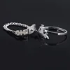 2019 New Arrival Stainless Steel Jewelry A Set Heart Lock And Key Couple Bracelet