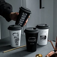 

Hot Sell Custom logo mug reusable insulated stainless steel vacuum travel coffee tumbler cups with silicone lid