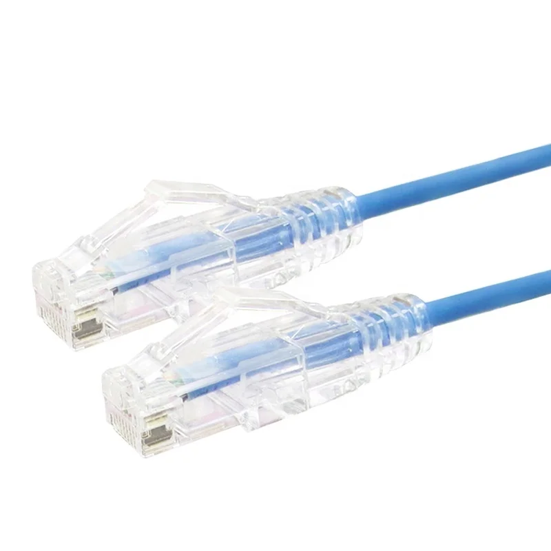 

15cm Slim 32AWG Transparent connector Cat6 UTP RJ45 male to male Ethernet patch cord network cable