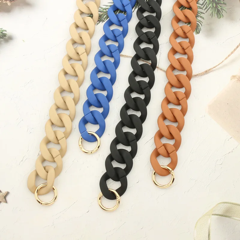 

In Stock Wholesale Candy Colors Plastic Acrylic Purse Chains Strap DIY Phone Bag Chain Strap Handbag Straps Resin Chain For Bag