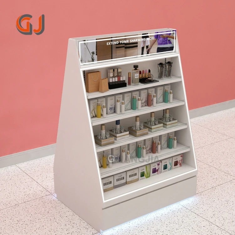 Store Interior Design For Beauty Skin Makeup Display Shelving Cosmetics
