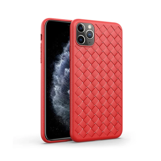 

Mult-Colors Heat Dissipation Grid Soft Rubber TPU Mobile Phone Case Anti-Skidding Weave Phone Case Packaging For IPhone 11 12