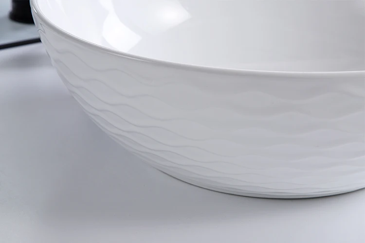 High quality price cheap round modern bathroom ceramic table top art lavabo white hand wash basin supplier