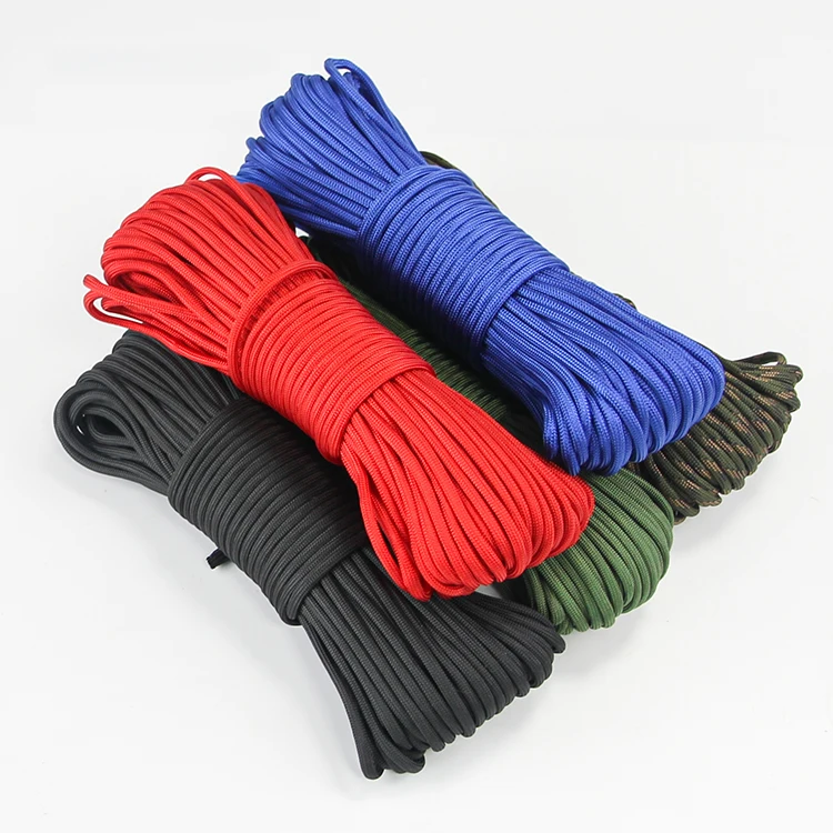 

More Than 40 Colors 9 strands core parachute cord 100ft type outdoor survival camo paracord Outdoor Camping paracord rope, Multicolor can be customized
