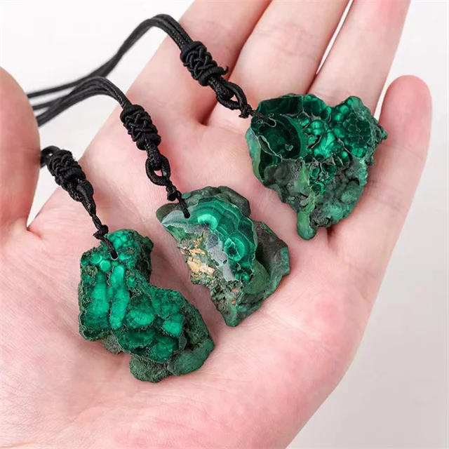 Spiritual Jewelry Slab Malachites Crystal Heal Natural Green Malachite Rough Fashion Pendants for Healing Reiki