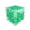 9.5cm Plastic 3D Magic Maze Cube With Perplex Steel Ball Bearing Intelligence Puzzle Toys Educational Labyrinth Game For Kids