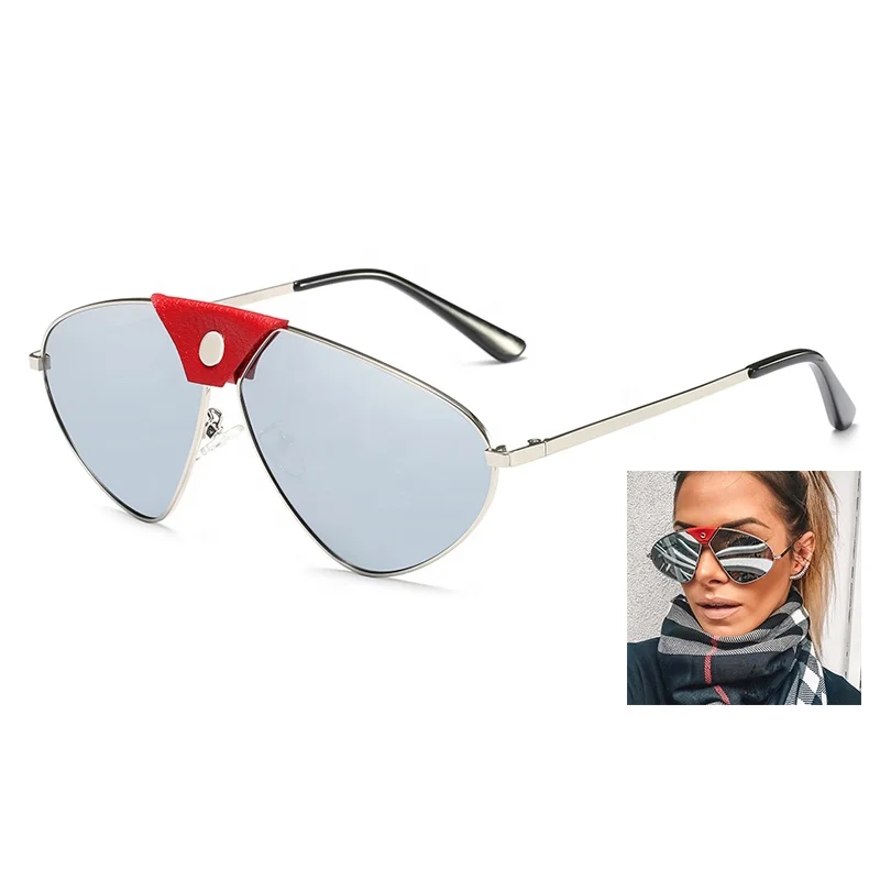 

Designer famous brands luxury UV400 women mens triangle metal frame mirror lens polarized sunglasses sun glasses