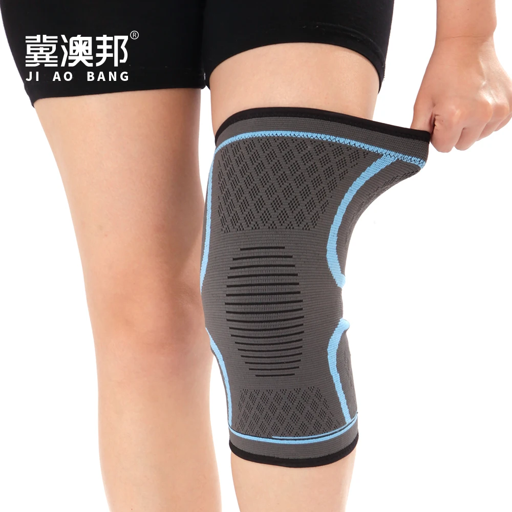 

2019 Breathable Basketball Nylon Compression Knee Sleeves For Sport Safety, Black