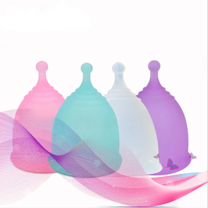 

Custom Medical Grade Silicone Menstrual Cup Manufacture Soft Clear Menstrual Cup, Pink, purple, white, light blue, customized color