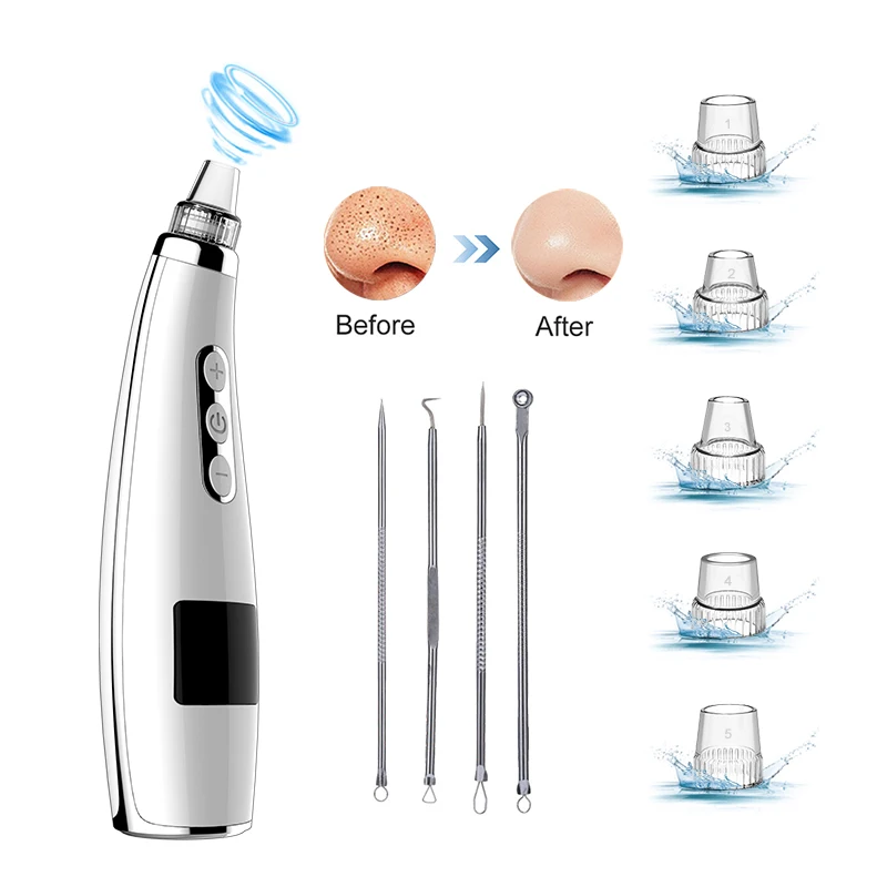 

New product ideas 2020 beauty equipment pore vacuum skin care blackhead remover acne tool kit, White