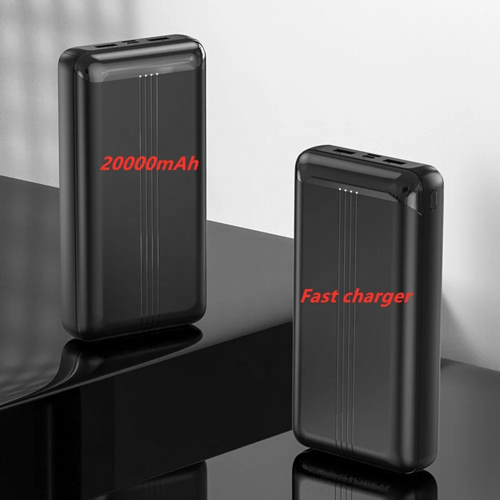 

Amazon hot selling 20000mah power banks Slim Portable Smart powerbank Fast Charging mini power bank 20000mah, Black white