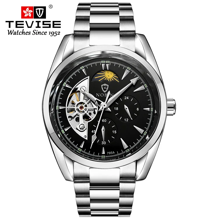 

Luxury Brand High Quality Fashion Man Stainless Steel Band Automatic Movement Men Logo Watches Man Watch, Optional
