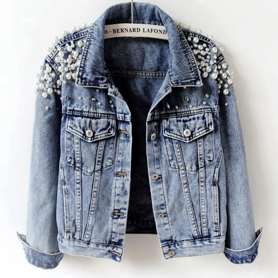 quarter sleeve jean jacket