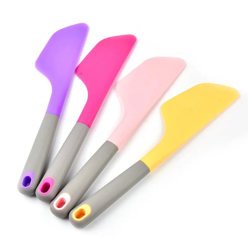 

Kitchen Omelet Turner Silicone Non-stick burger spatula Pigment Scraper with Non Slip Grip pizza spatula for crepes, Custom color