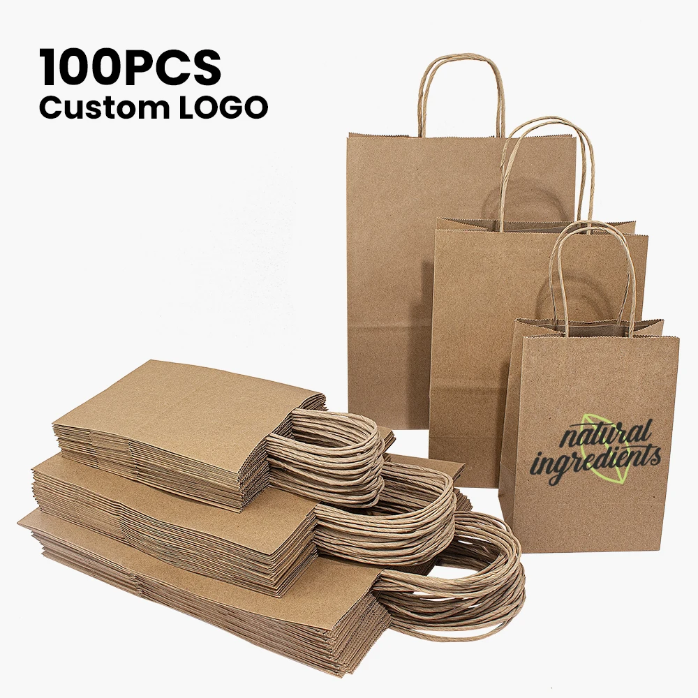 

Customized Shopper Bolsas De Papel Eco-friendly Low Price Kraft Paper Bags China Andy Custom Brown Kraft Paper Bag with Handle