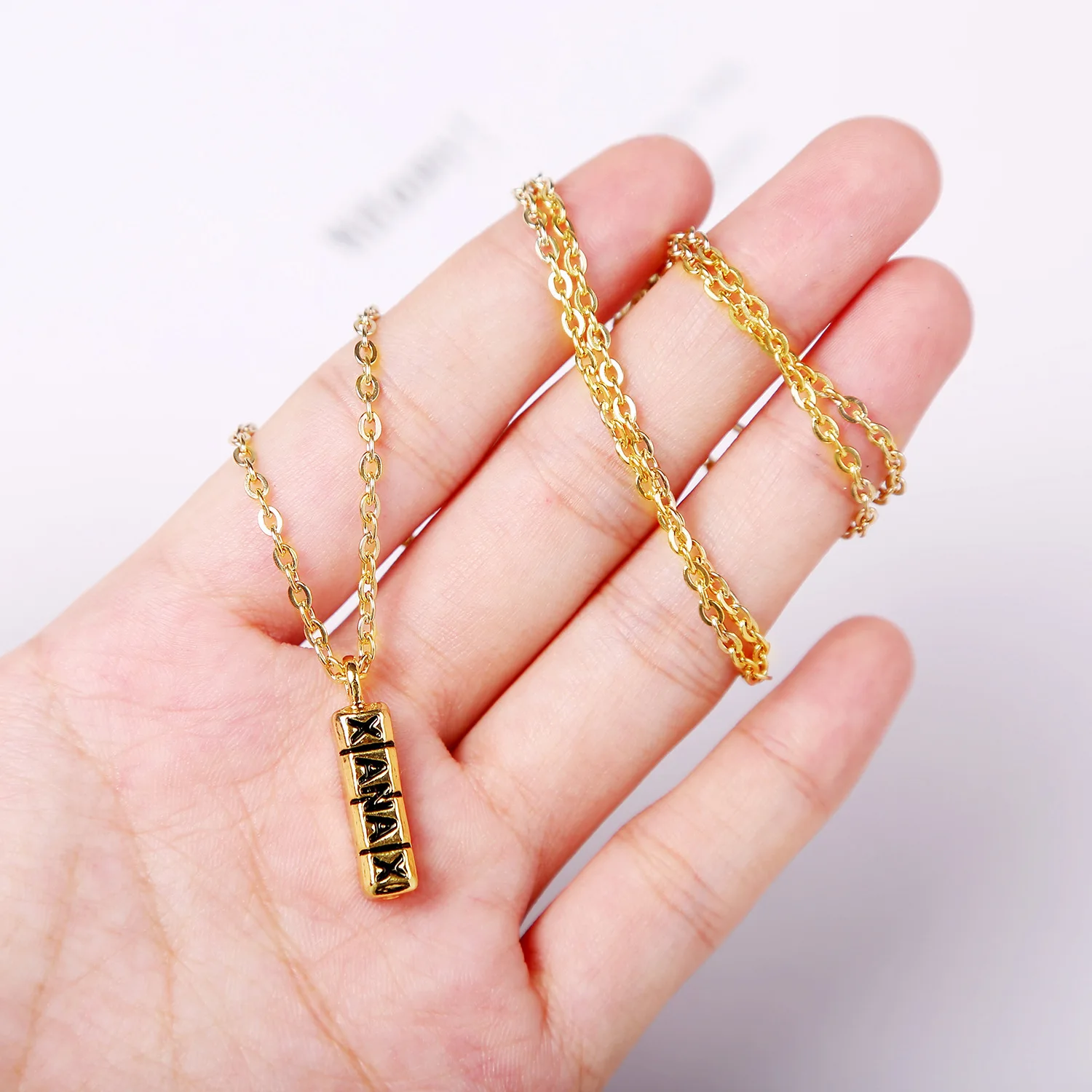 

Punk Peruvian Icy jewellery Samoan Hawaiian Heirloom Soldo Accessories OEM Packing Women Minimalist Silver Necklace Jewelry, Gold