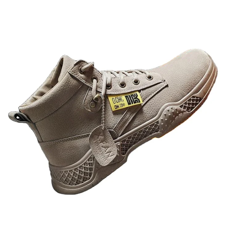 

2022 Martin boots men's summer new high top boots retro British student fashion men's Boots, Beige,brown