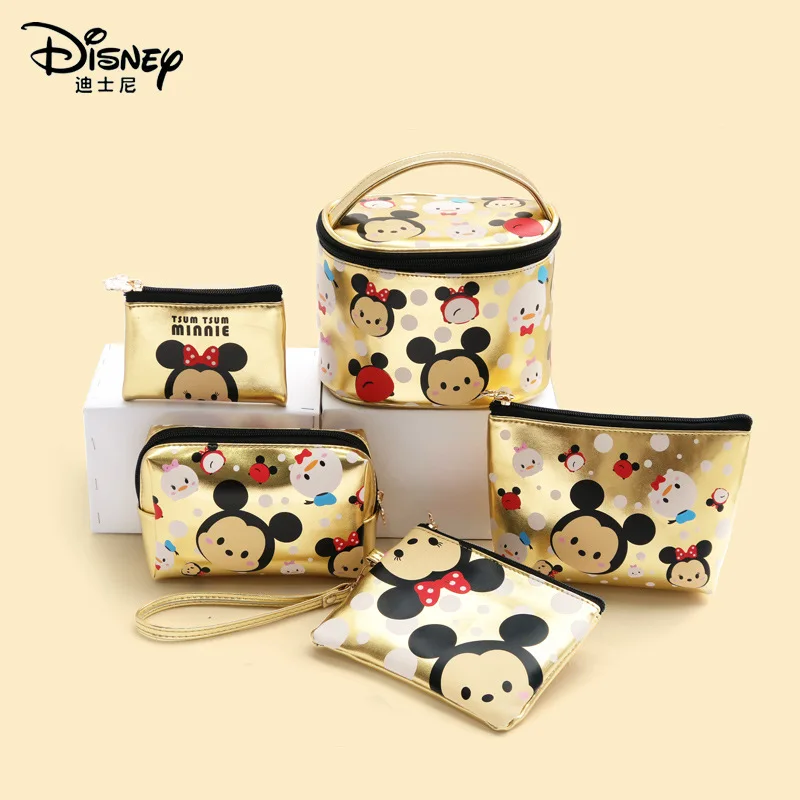 

Disney FAMA Mickey Mouse Cosmetic Women Makeup Bag Wallet Purse Baby Care Bag Fashion Mummy Bag Girls Gift Disney Hot Sale Set, Customized color