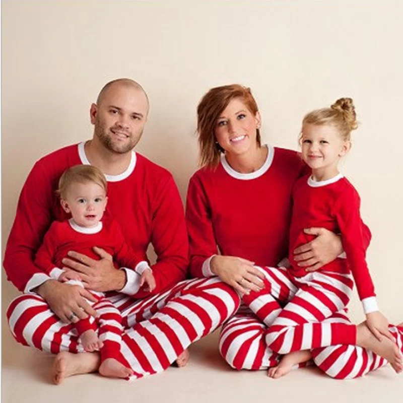 

Wholesale Free Shipping Family Christmas Pajamas, Green,red
