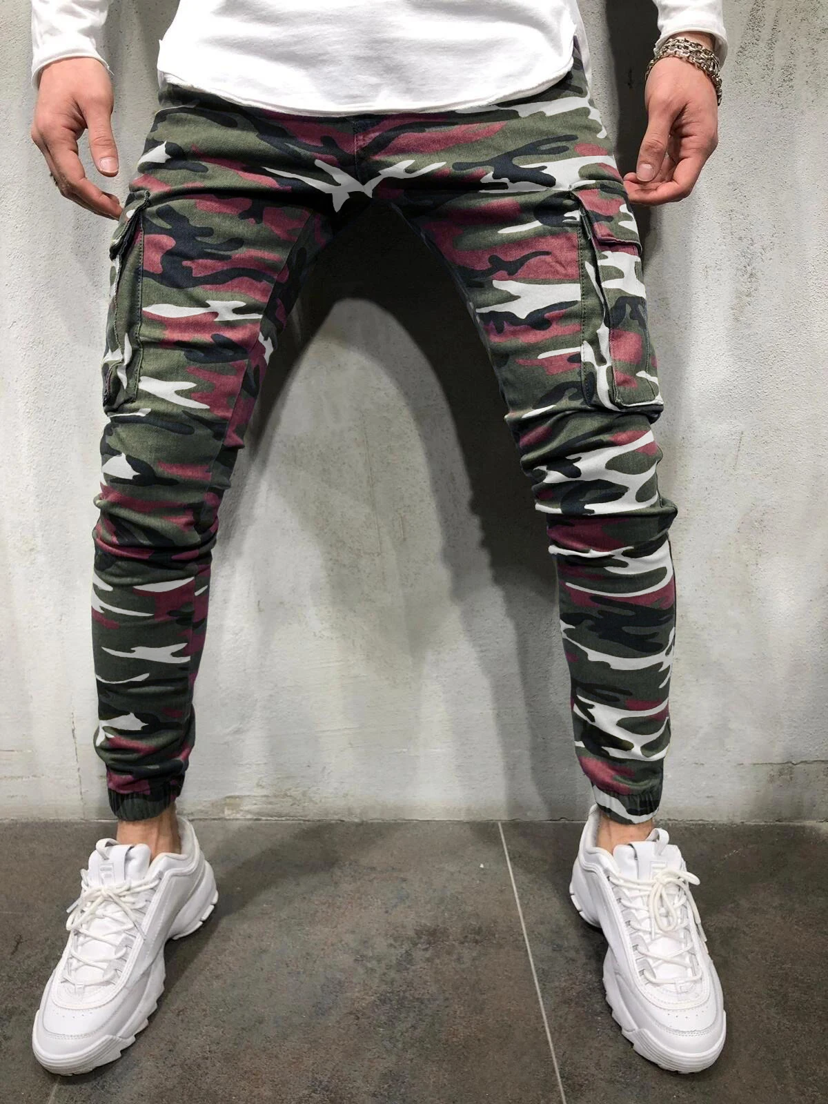 2021 Hot Sale Fashion Men Camouflage Skinny Jeans Stretchy Jeans Denim ...