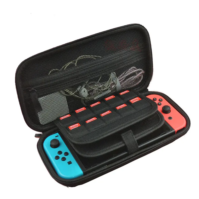 

New game console storage bag for Nintendo Switch EVA storage bag Game machine four corner protection bag, Black