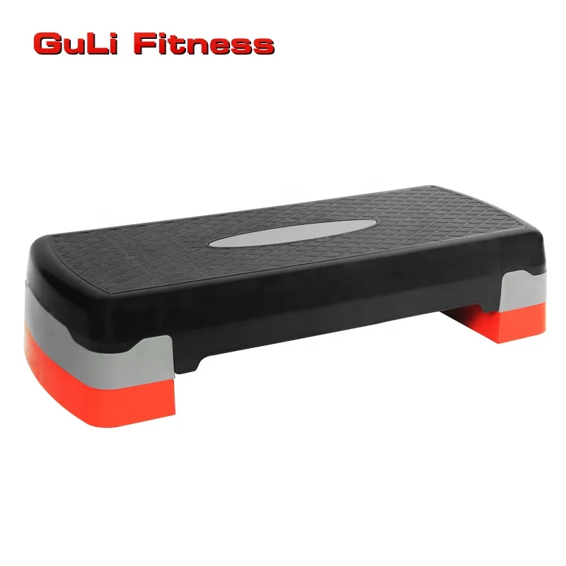 

68CM Aerobic Steps OEM/ODM Step Platforms Trainer Adjustable Exercise Fitness Workout Stepper Body Slimming 68L X 28W X (10-15)H, Main black and grey&red steps ,customized