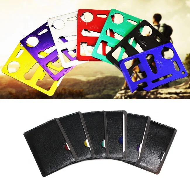 

Outdoor Stainless Steel 18 in 1 Bottle Opener Survival Multitool Multi-function Tool Card, Multi function survival card multi tool opener