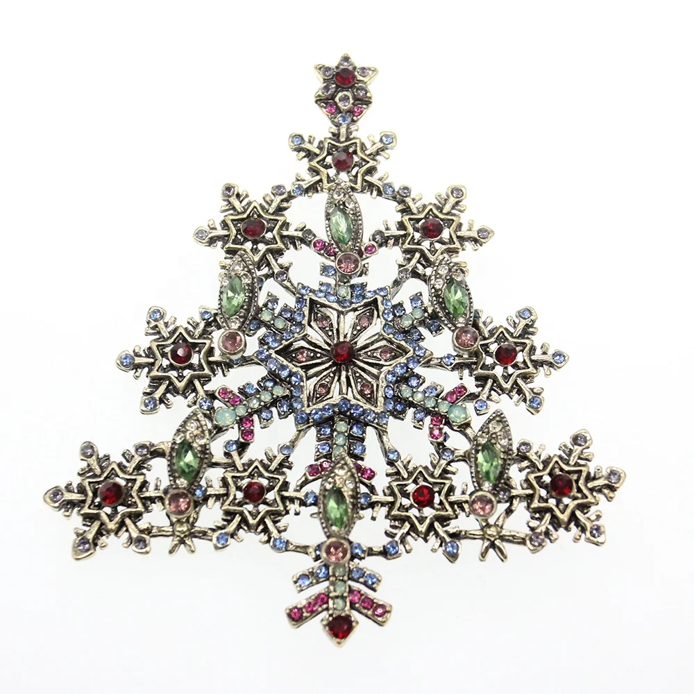 

Free Shipping Brooches Christmas Trees Rhinestone Brooches Christmas Jewelry Brooches