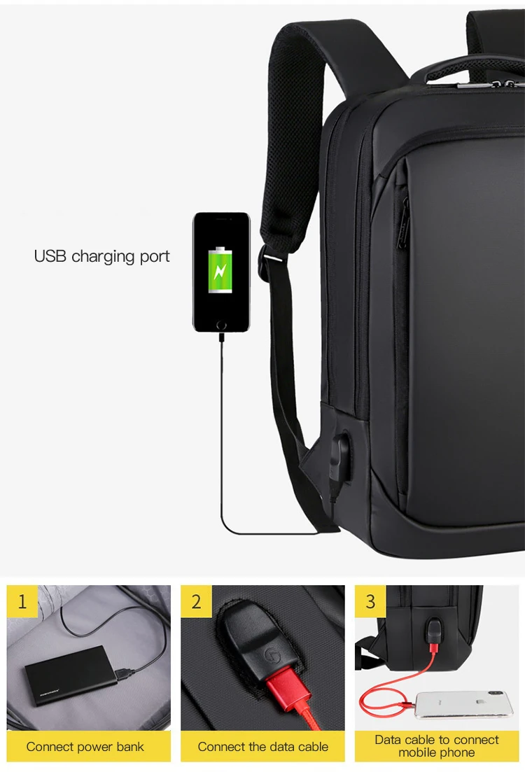 Lb013 Mens Business Waterproof Anti Theft Smart Laptop Backpack Usb Bag ...